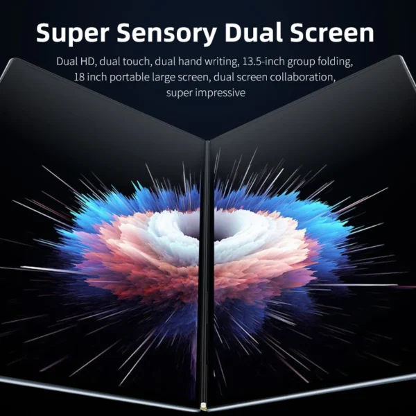 BYONE 13.5 Inch Dual Screen Touch Laptop 2.5k UHD 9000mAH DDR5 16GB RAM 512 GB 1TB 2TB SSD 180° Foldable Portable 2 in 1 Tablet